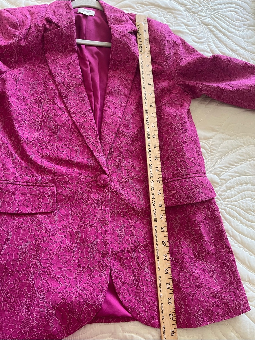 ODDY Women’s Pink Lace Blazer size small - Picture 8 of 9
